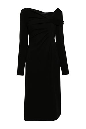 Abito midi asimmetrico nero ALBERTA FERRETTI | A040951220555